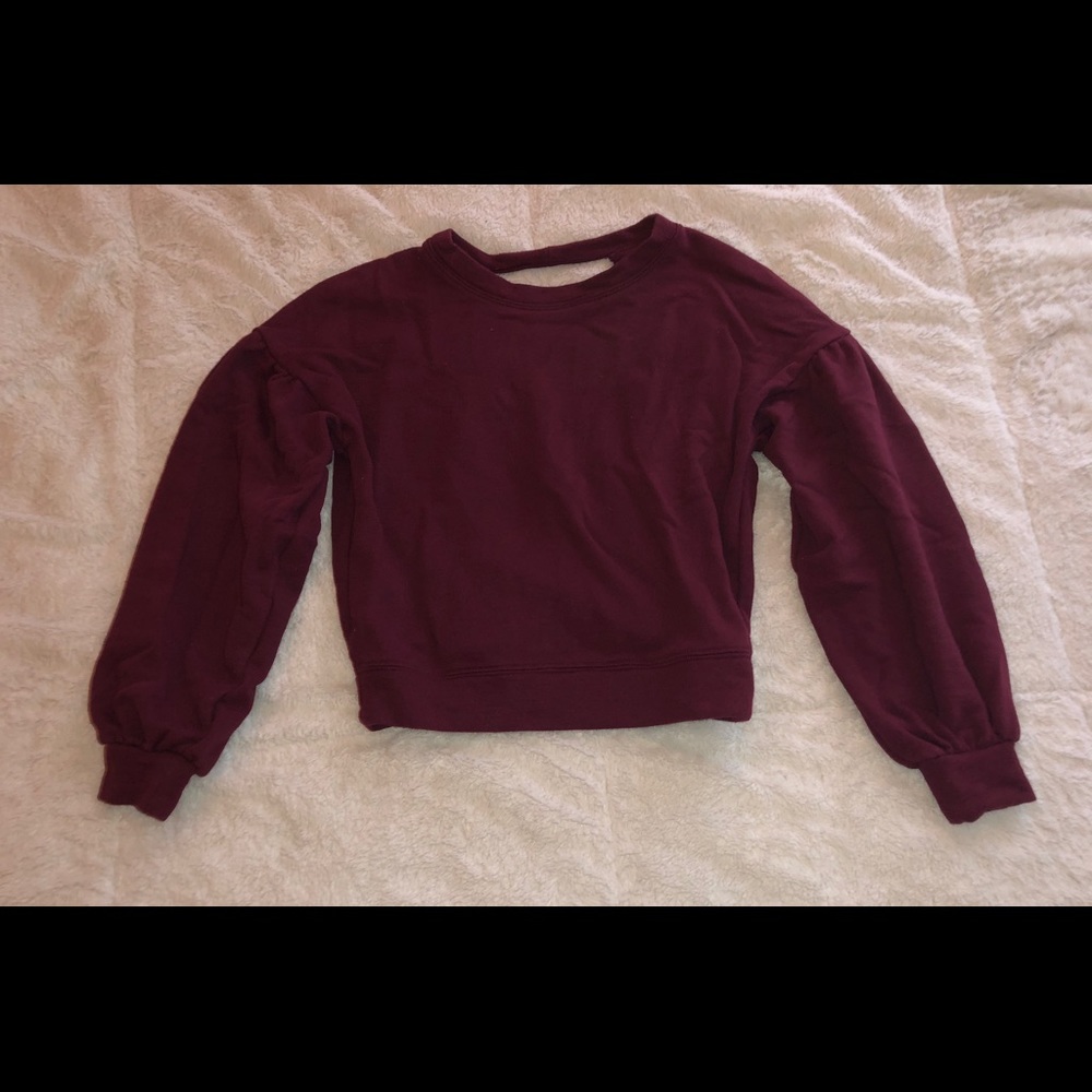 Cropped Open Back Sweater